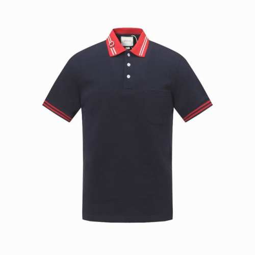 a009# Gucci 古驰 2025∽新款高品质翻领polo衫，高瑞精品Logo扣子，做工精致，官网同步，时尚百搭 颜色：深宝蓝 码数：S M L Xl Xx
