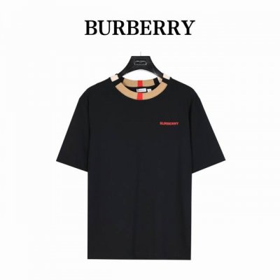 本地自取170（支持放店） burberry/巴宝莉 领口织带拼接短袖 所有细节完美还原。采用定制面料。添加杜邦公司Sorona(索罗娜）材料，亲肤性好、改善缩