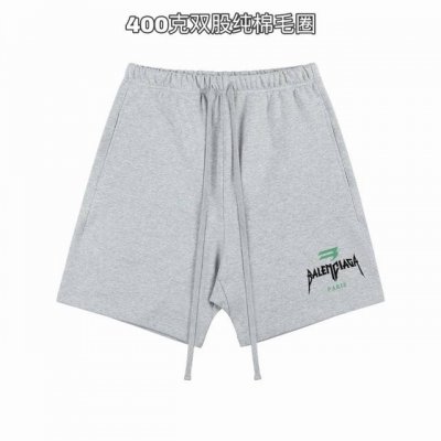 巴黎世家Balenciaga 巴黎paris泼墨基础款印花双股400克纯棉毛圈男女情侣款短裤 面料：独家定制面料采用400G纯棉毛圈面料市场找不到第二家，可以说
