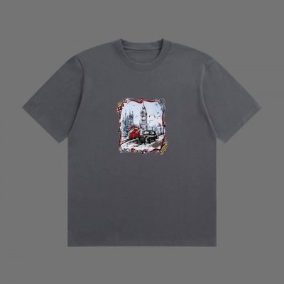 高端品质 Burberry 2025Fall 春夏系列 图案标识短袖T恤 区别普通印花 定织270G32支双纱纯棉面料 宽松版型 男女同款 Size：S M L