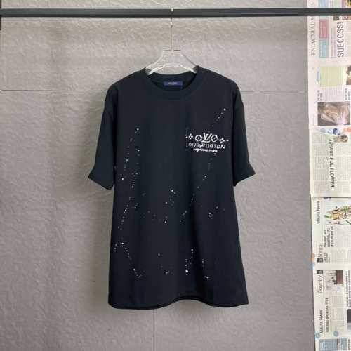 A66 Louis Vuitton路易威登Lv 采用300足克面料 手绘涂鸦 宽松版型 男女同款短袖 独家专供新款原单休闲短袖 高端定制 高版本 时尚百搭爆款