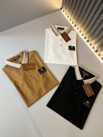 Loro Piana诺悠翩雅 2025春夏男士Polo衫，最新的贸易订单短袖T恤，全品相！！网红款！采用Logo图案皮革设计！上身舒适透气，不僵硬，整体有着丰富