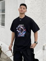 上新！元素碰撞，超级吸睛！Nasa宇航员太空人情侣款圆领短袖T恤，全部采用上等原料，质感好颜色鲜明！ 这种款式上身回头率超高！基础款的圆领Tee,男女均可驾驭！