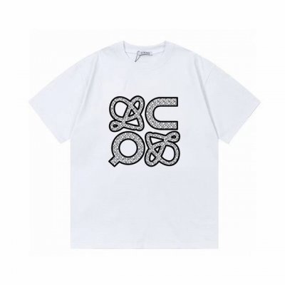 Loewe 罗意威 标语Logo字母印花圆领短袖T恤 百搭潮流 男女同款 吊牌 领标 水洗唛 三标齐全 定织定染280克精梳棉面料 尺码：S-Xxl 颜色：黑色