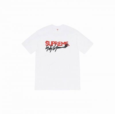 834款Supremeweek 4 Supreme X Yohji Yamamoto 山本耀司 联名款 设计师签名Logo涂鸦字体短袖T恤 男女同款 码数Sml