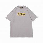 drew 笑脸短袖T 字母款 #802 定织定染32支230克双纱棉面料 进口胶浆印花，领口纯棉螺纹定制，不易变形，可区别市场版本，开模定制新款吊牌 水洗标 原