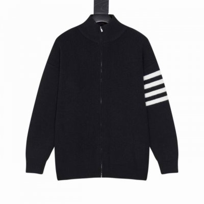 款号Y503 Thom Browne 汤姆Tb经典四条杠情侣款针织款外套 纱线精选柔软舒适 不扎人 高达1.7斤的克重 上身百搭好看 很厚重 妥妥的高品质 1:
