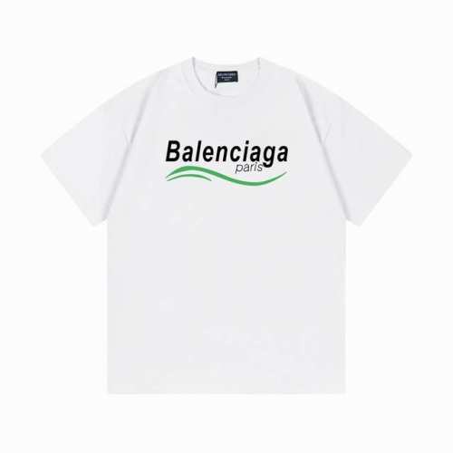 balenciaga 巴黎世家 2025新款 海浪字母Logo 男女同款 短袖T恤 定制300克100％双纱纯棉面料 定染32支双股螺纹 领标吊牌主唛三标齐全