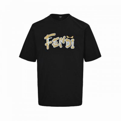 Fendi 芬迪 25Ss 卡通字母印花短袖 T恤，官网同步，专柜纯棉面料！贴肤舒适，耐看又好穿，经典简约Logo设计，原厂工艺一丝不苟，型男必备单品 Size
