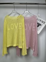 2025新款 Love镂空和纸纱衫 颜色靓丽 品质超好 Size: S- L