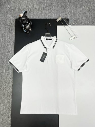 D&G 杜嘉班纳 压花新款拉链polo衫 原版面料 官方同款 采用210克丝光珠地棉，定制 同缸染面料 手感非常舒服爽滑 版型挺阔有型 一线品牌代工厂p出品 进