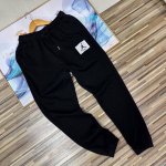 上新 春夏秋季25新款海外版最新款刺绣贴布飞人乔丹Air Jordan耐克联名后屁股拉链情侣男女同款350克大毛圈卫裤休闲裤束脚长裤子 nike耐克Jordan