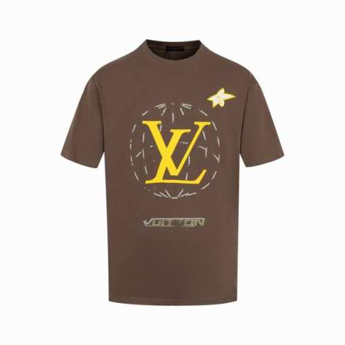 白底图 顶级版本 原本一致 正确版本 Louis Vuitton 路易威登 航线印花圆领短袖T恤 三标齐全 采用高克重纯棉面料！数码直喷工艺烫钻工艺，手感非常舒