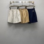 di*25Ss 气质高腰金属扣点缀4分短裤 高级面料 颜色:图片3色 面料 亚麻面料 Smlxl