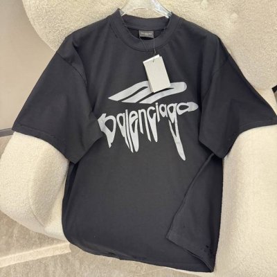Balenciaga巴黎世家 Balenciaga 3M水滴印花短袖 280克纯棉 2025春夏新品上市 采用水浆渗透印花工艺是一种能够实现高渗透率的印花技术