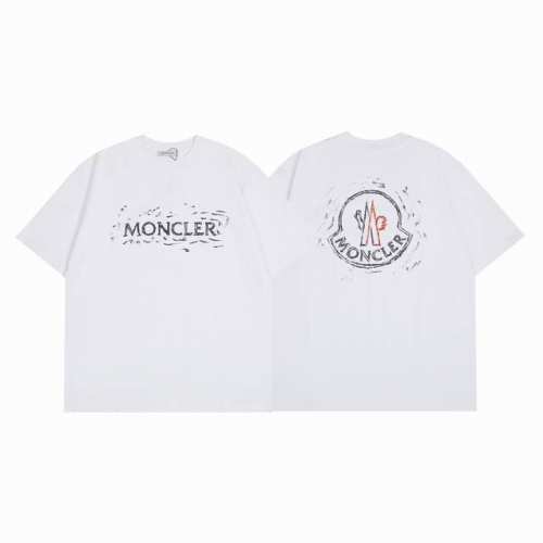 上新 款号：M1039 Moncler 蒙口 官网同款印花图案 双纱纯棉短袖 个性涂鸦手绘印花 - 260G双纱纯棉顶级面料 手感柔软 百分百纯棉独家出货 定染