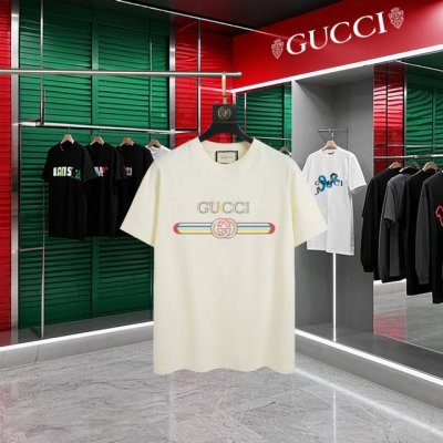 上新款号：G770 Gucci~古驰 2025新款高品质圆领短袖T恤 袖口车有进口绣花标 定制定染,手感非常舒服 超级百搭好看的一款短袖 三标齐全 非市场普通版