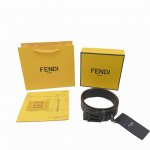 Nfc芯片防伪 顶级版本 fendi芬迪平滑扣双面皮带-黑色-棕色-男款-宽4Cm Ff Squared腰带-Ff腰带-黑色棕色皮革两面用腰带-官网在售价 p2