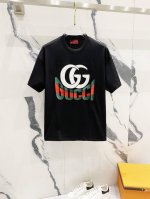 隔天到 Gucci 古驰 260克纯棉圆领短袖T恤 贴布拼色刺绣Gg字母Logo工艺标识 官方同步 高版本 高品质 时尚个性 百搭潮流 纯原品质 原版面料 吊牌