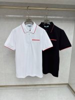 普拉达 2025Ss夏季新款 Logo男士翻领Polo衫！经典商务男款，高端男装的天花板级别的商务男款！简约时尚大气不失优雅，单穿内搭体面过人，品质控 细节控的