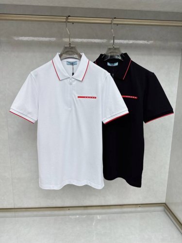 普拉达 2025Ss夏季新款 Logo男士翻领Polo衫！经典商务男款，高端男装的天花板级别的商务男款！简约时尚大气不失优雅，单穿内搭体面过人，品质控 细节控的