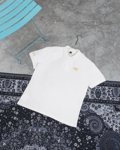 款M328 始祖鸟polo Arc’Teryx 始祖鸟夏新款男士金线刺绣胸口小标短袖T恤 区别市场聚酯纤维 高版本锦纶面料 熟悉的爆款配方！！青岛外贸工厂p出品