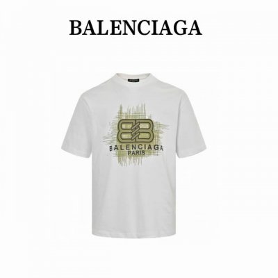 balenciaga 巴黎世家 24Ss 立体胶涂鸦字母印花短袖 标准数码直喷印花技术 纯棉柔软面料 对色定染面料 超精细平网印花工艺 潮流感十足 定染纯棉面料