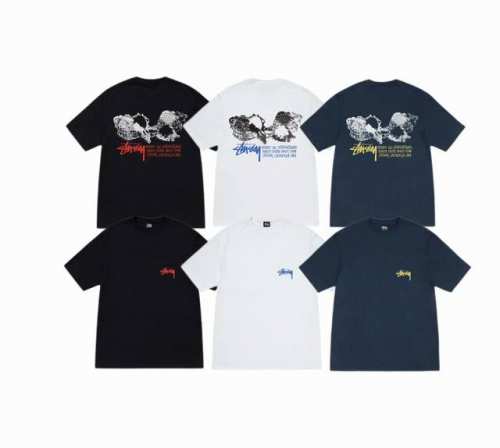 上新款号：S121 Stussy斯图西 Stussy Ss24 贝壳印花宽松圆领短袖T恤 男女同款 原版打造 细节高控 -面料精选220G纯棉面料 手感柔软舒适