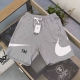 上新 款号：Zz5998 2025新款Nike耐克大钩子图案Logo印花休闲情侣毛圈短裤五分裤，搭配标志性白色大勾图案，简约中尽显潮流态度。“Tm”标识增添独特
