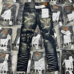 现货实拍 #Pu1 一旦下掉后面口袋标签不予退换 顶级外贸单Purple Brand破洞弹力紧身牛仔裤牛仔裤男女同款 辅料：辅料齐全，均为原包装，两张吊牌后面口