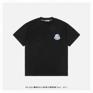 moncler 蒙口 25Ss 棒球Mk小标毛巾绣短袖 面料采用230克重精梳棉 定制32支1*1螺纹 成衣两遍水洗处理 面料舒适亲肤无异感 定制定染面料 纺织