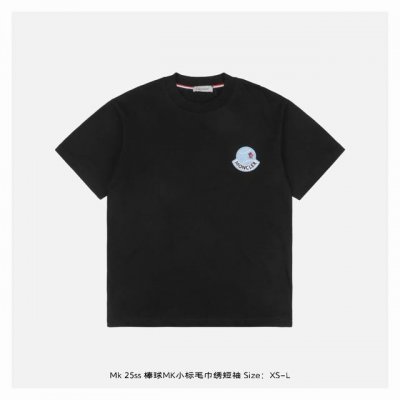 moncler 蒙口 25Ss 棒球Mk小标毛巾绣短袖 面料采用230克重精梳棉 定制32支1*1螺纹 成衣两遍水洗处理 面料舒适亲肤无异感 定制定染面料 纺织