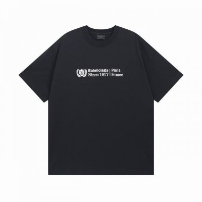 Balenciaga 巴黎世家2025 Ss 前面麦穗剪刀徽章刺绣短袖T恤 本市场No.1的质量 真正天花板品质 全部原版开发注意细节图 避免被盗图商家混发 正