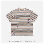 gallery Dept 23Ss 泼墨手绘字母印花条纹短袖 定织定染21支 克高克面料 白色 黑色 白色 黑色 浅粉色 白色 黑色 浅粉色 白色 浅绿色 橙色