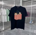 gucci礼袋猫咪系列 专柜款复古情侣 印花短袖T落肩袖 重磅280G精梳棉材质 透气舒适 版型宽松 进口外贸级专柜印花 随意搓洗不褪色不变形 情侣款 男女同款