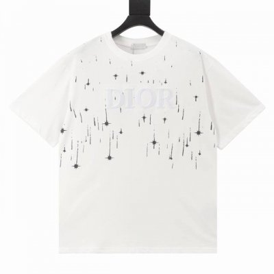 Dior 迪奥 24Ss 牙刷绣字母流星印花短袖 购入原版开发！整衣重工高端牙刷刺绣不起皱！区别于市面通货垃圾版本！面料采用280克重纯棉，定制32支2*2螺纹