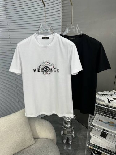 fendi芬迪&Versace范思哲 2025Ss春夏高品质丝光棉短袖T恤 M-6Xl可穿至230斤 顶级原单品质，当下最新工艺要求，顶级订单要求车线做工，超级
