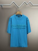 140包邮 (顶级最高版本）尺码偏大 B家 巴黎世家 Balenciaga 经典贴布Logo重工艺印花圆领半袖T恤短袖 男女同款 情侣款 宽松版型 （最高版本