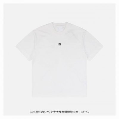 givenchy 纪梵希 25Ss 胸口4G小号字母刺绣短袖 面料采用230克重精梳棉，定制32支1*1螺纹，成衣两遍水洗处理，面料舒适亲肤无异感，定制定染面料