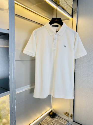 穿200斤阿玛尼Amani 原单品质 2025最新款衣服 男装翻领短袖 精选专柜订制顶级朱地丝光棉进口面料 所有细节做工完美1比1复刻 还原正品百分百 原版五金