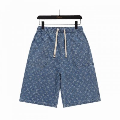 实拍细节图+尺码表 Louis Vuitton 路易威登Lv23S新款满印提花 牛仔短裤 原版面料高版本高品质 网红明星同款 定制提花面料 原版贴牌 时尚设计