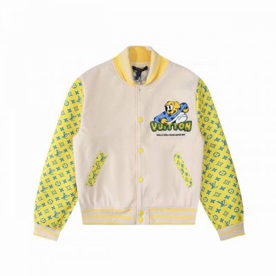 Louis Vuitton 路易威登Ss23撞色Logo印花 单排扣束腰棒球服 男款 黄色 Louis Vuitton，法国路威酩轩集团-Lvmh旗下品牌，著名