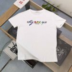 高版本 2025新款Givenchy纪梵希彩虹立体刺绣字母图案Logo绣花休闲情侣圆领短袖T恤，采用32支双纱精梳纯棉爽滑手感，纯棉不起球不起毛，面料厚度240