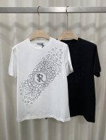Stefano Ricci 史蒂芬 25春夏新品Sr黑色水晶装饰短袖T恤 后背 袖边经典标志刺绣设计 采用定制80支双股丝光棉面料 黑色 白色 S Xxxl