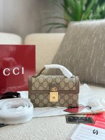 Gucci Ophidia盒子包. 酷奇Gucci Ophidia盒子包. 新款设计更加年轻化，俏皮又灵动 经典的棕色勾边设计，满满的复古，无论何种背法都很好看