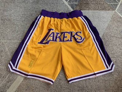 款号K03 顶级刺绣版本 白底细节图 Just Don Nba Los Angeles Lakers Team Shorts 科比詹姆斯主场客场Nba 洛杉矶湖