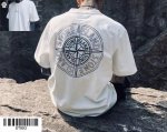 stone Island石头岛情侣款短袖T恤半袖体恤 St893 双纱加厚重磅面料 手感厚实 质感很好 面料自然垂度硬挺度效果都很好 情侣Bf宽松Oversiz