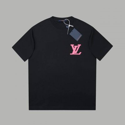 LV 25Ss早春新款 立体厚板Lv字母短袖 轻奢主义 男女日常通勤穿搭必备单品 正确版本 欢迎对比 详细特征 320克 % 纯棉双纱汗布面料 同缸定染特种加粗