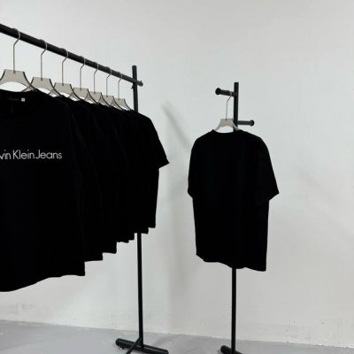 63# Calvin Klein Ck 经典Logo 黑白印花工艺短袖T恤 260克32支纯棉双纱 配镭射标 -不上过多吹牛的文案 直接上图上细节 懂行的老板直