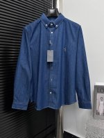 ralph Lauren 拉夫劳伦经典彩色小标情侣款水洗牛仔长袖衬衫 采用水洗工艺流程，做工细节完美把控，全部采用马甲工艺包边做工，袖子里面也是，区别于四针五线